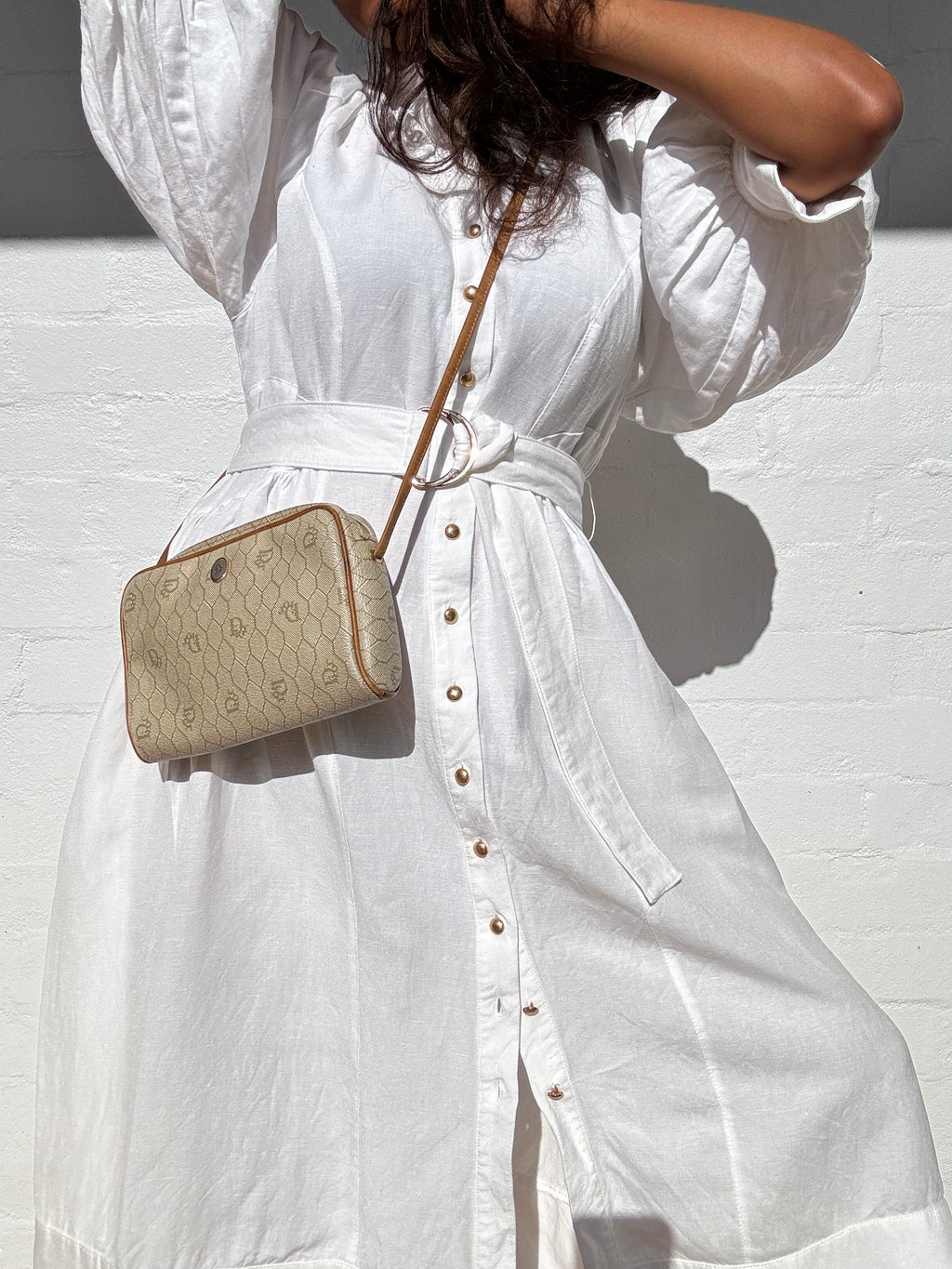 Authentic Vintage Christian Dior Monogram Honeycomb Crossbody