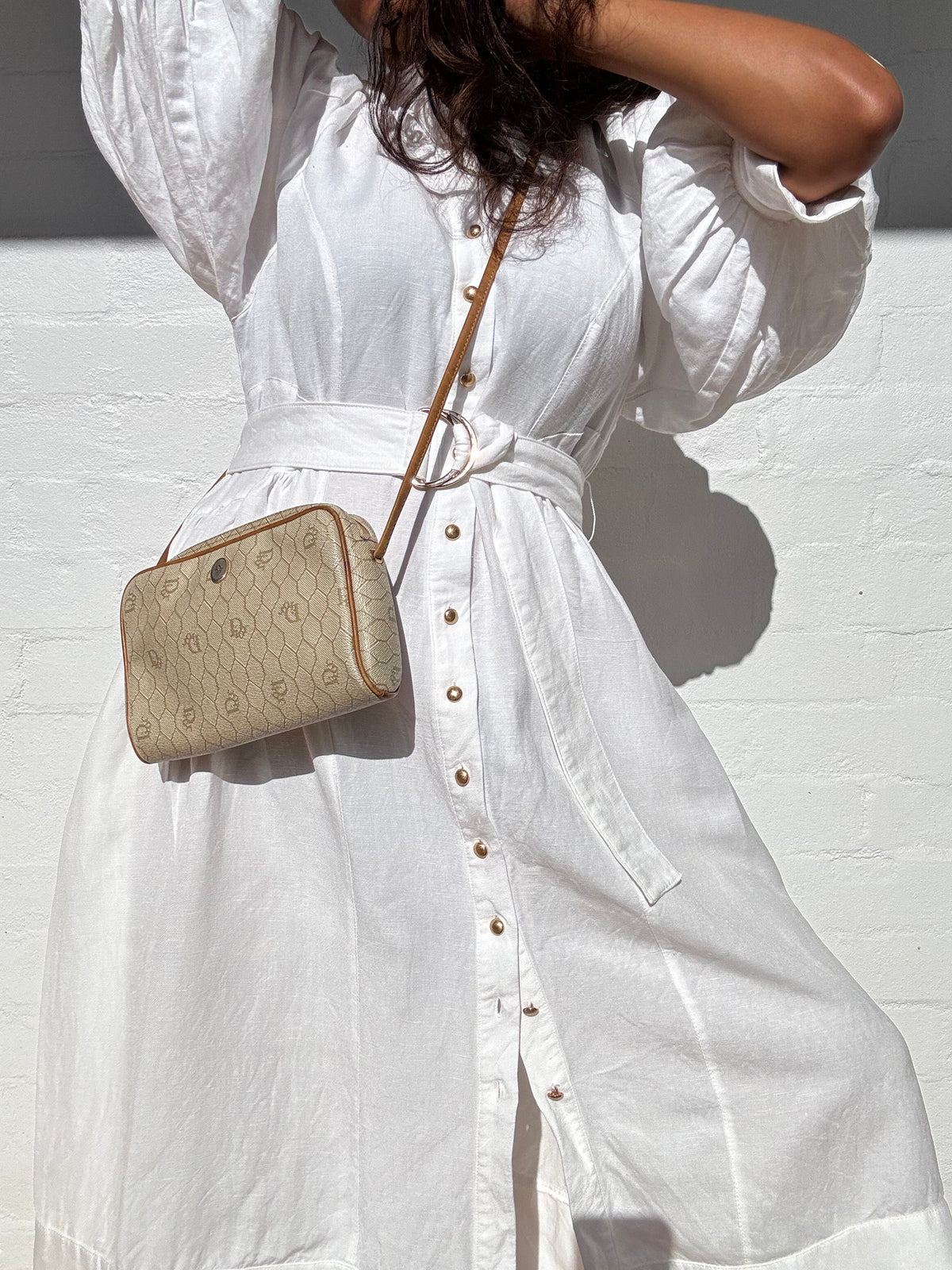 Authentic Vintage Christian Dior Monogram Honeycomb Crossbody