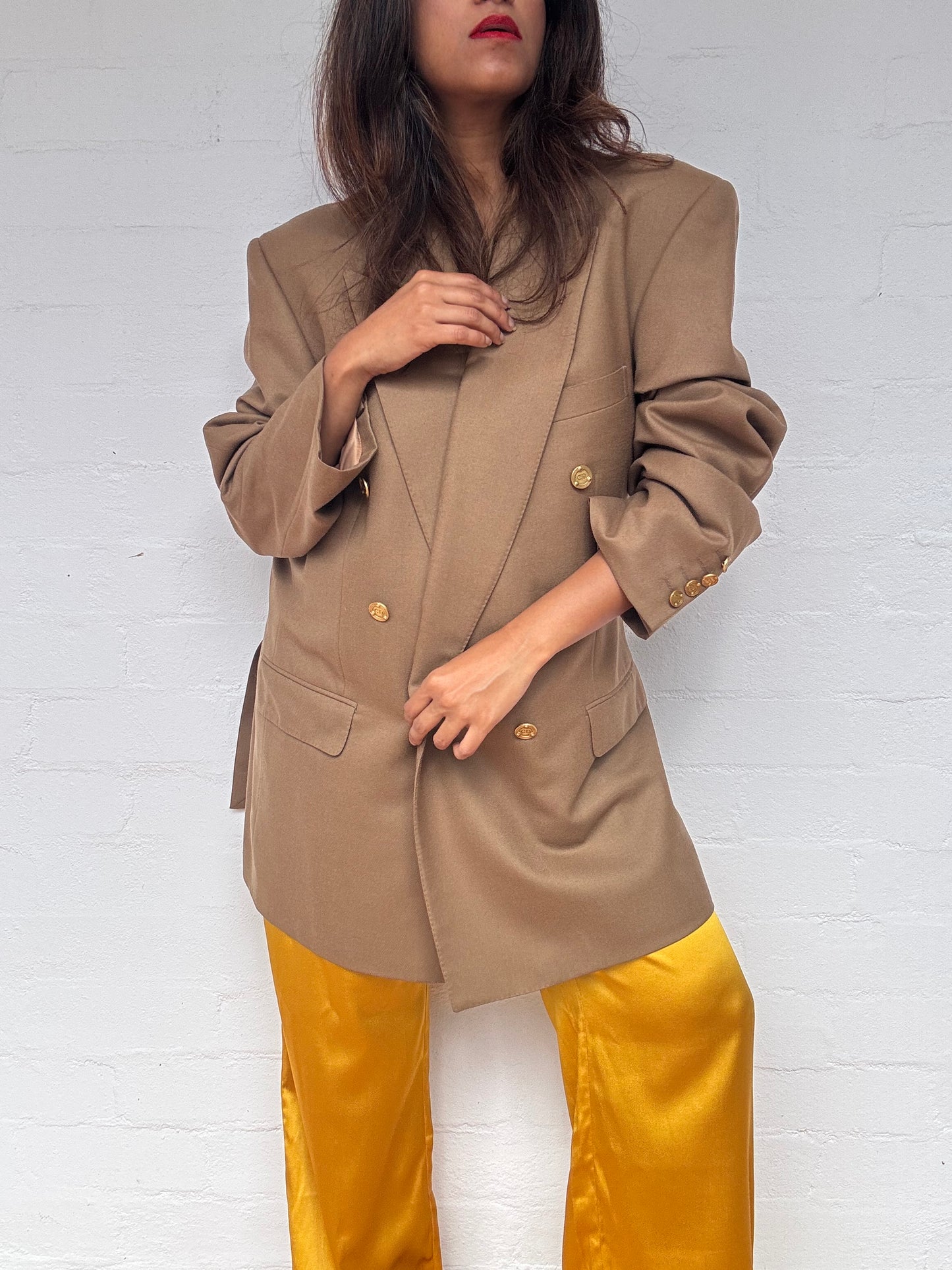 Vintage Dior Wool Blazer - Khaki