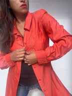 Vintage Fendi Silk Shirt - Orange