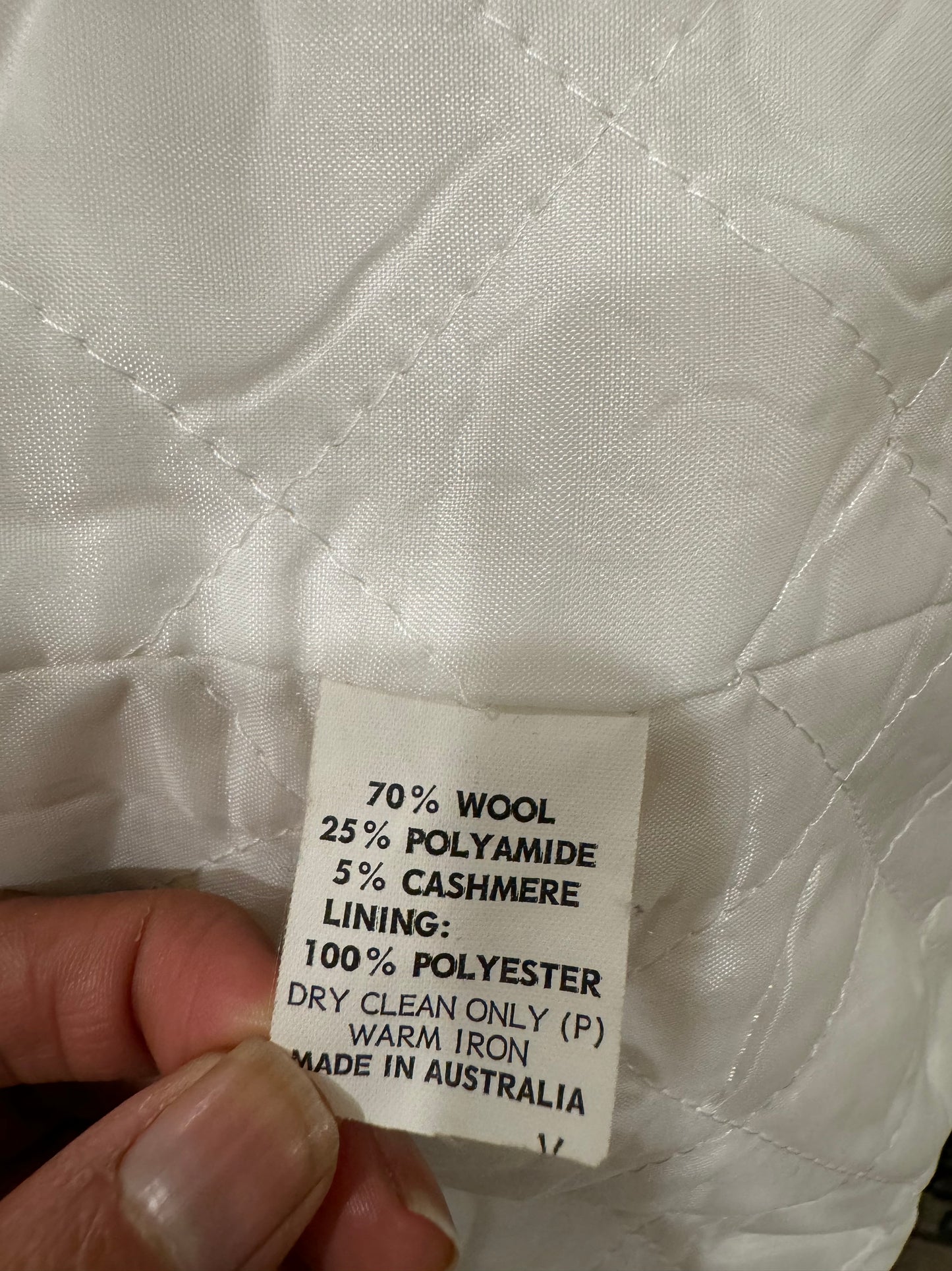 Vintage Esprit Padded Cashmere Blend Coat