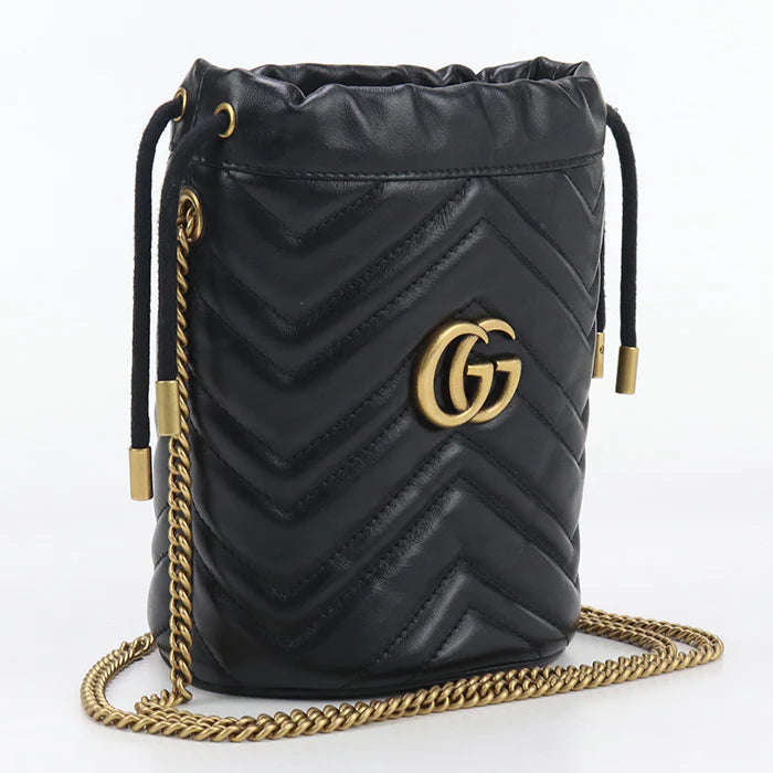 GUCCI Marmont Mini Quilted Bucket Bag