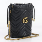 GUCCI Marmont Mini Quilted Bucket Bag