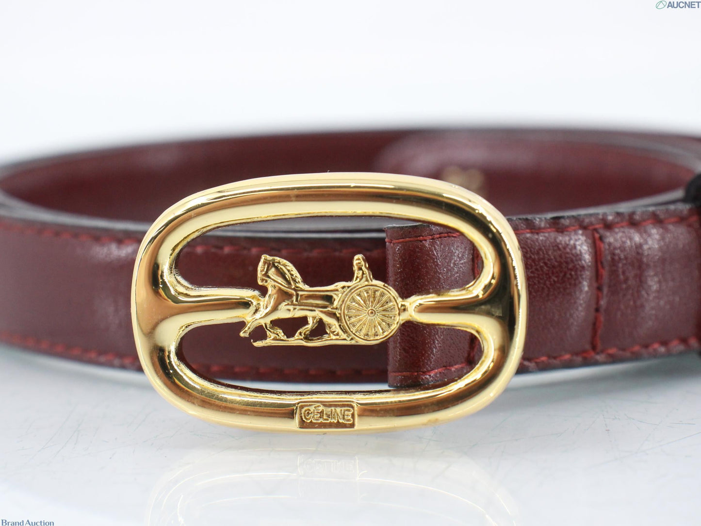 Vintage CELINE Carriage Belt - Bordeaux