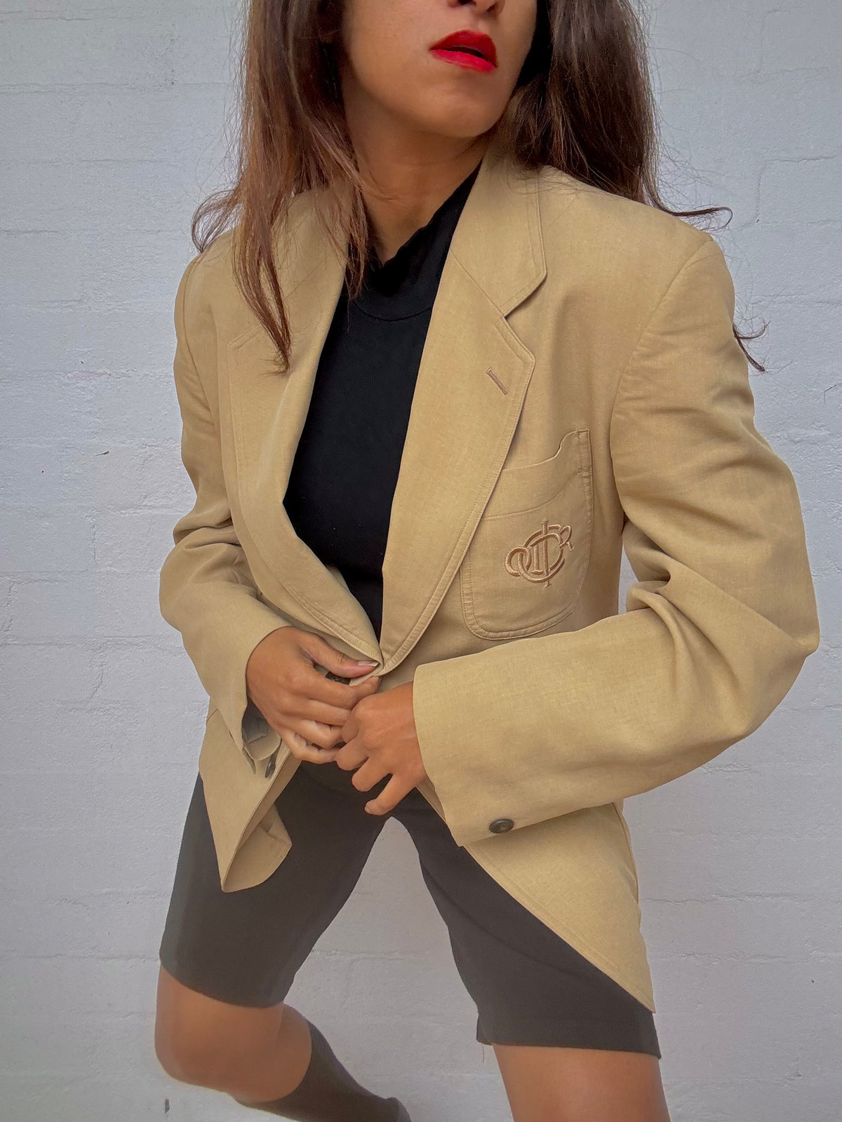 90's Vintage Dior Embroidered Blazer