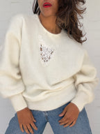Vintage Angora Jumper - White