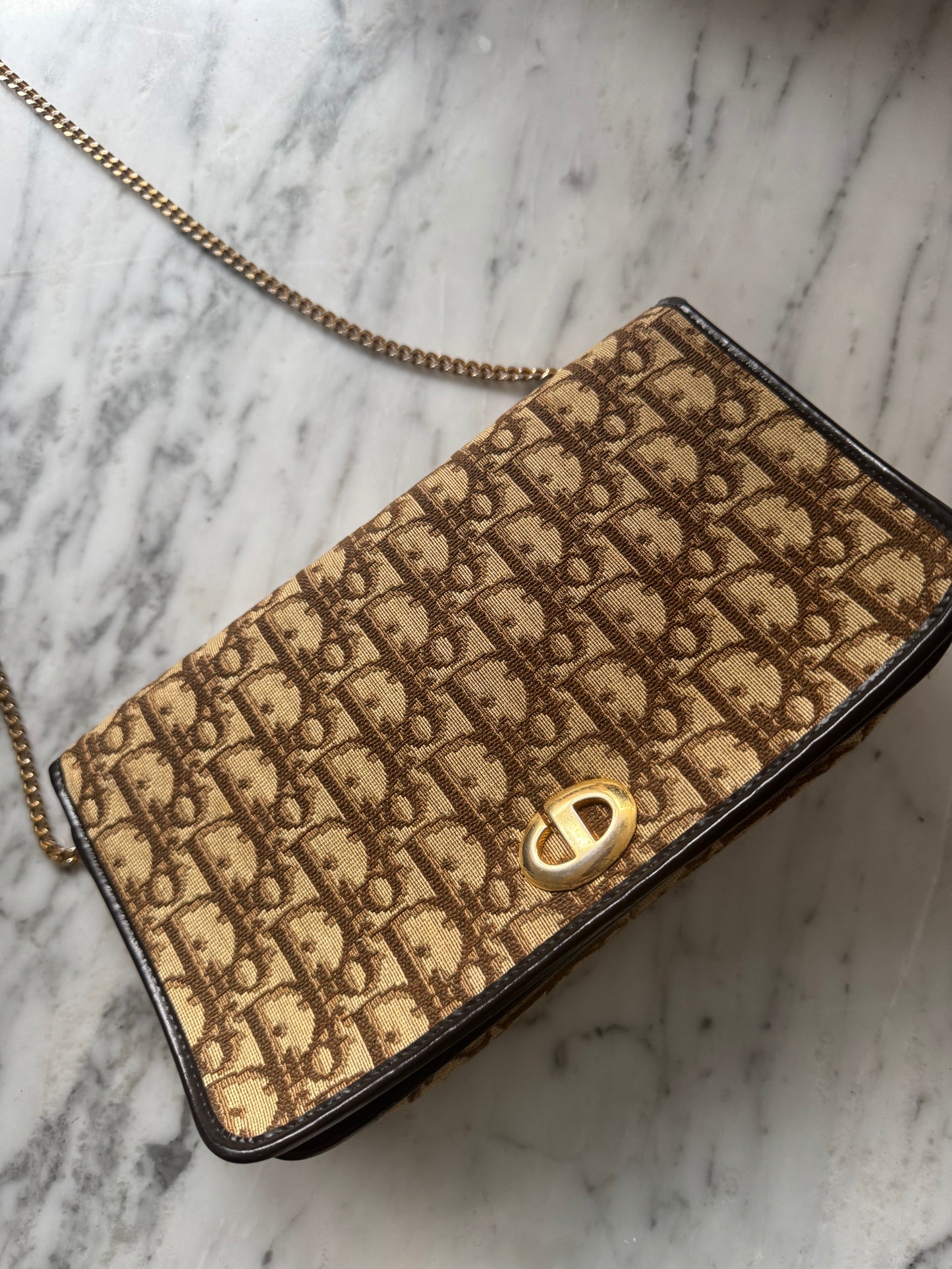 Rare Vintage Christian Dior Trotter Chain Shoulder Bag