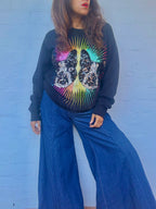 Gucci Black Knit Sequined Bosco & Orso Sweatshirt