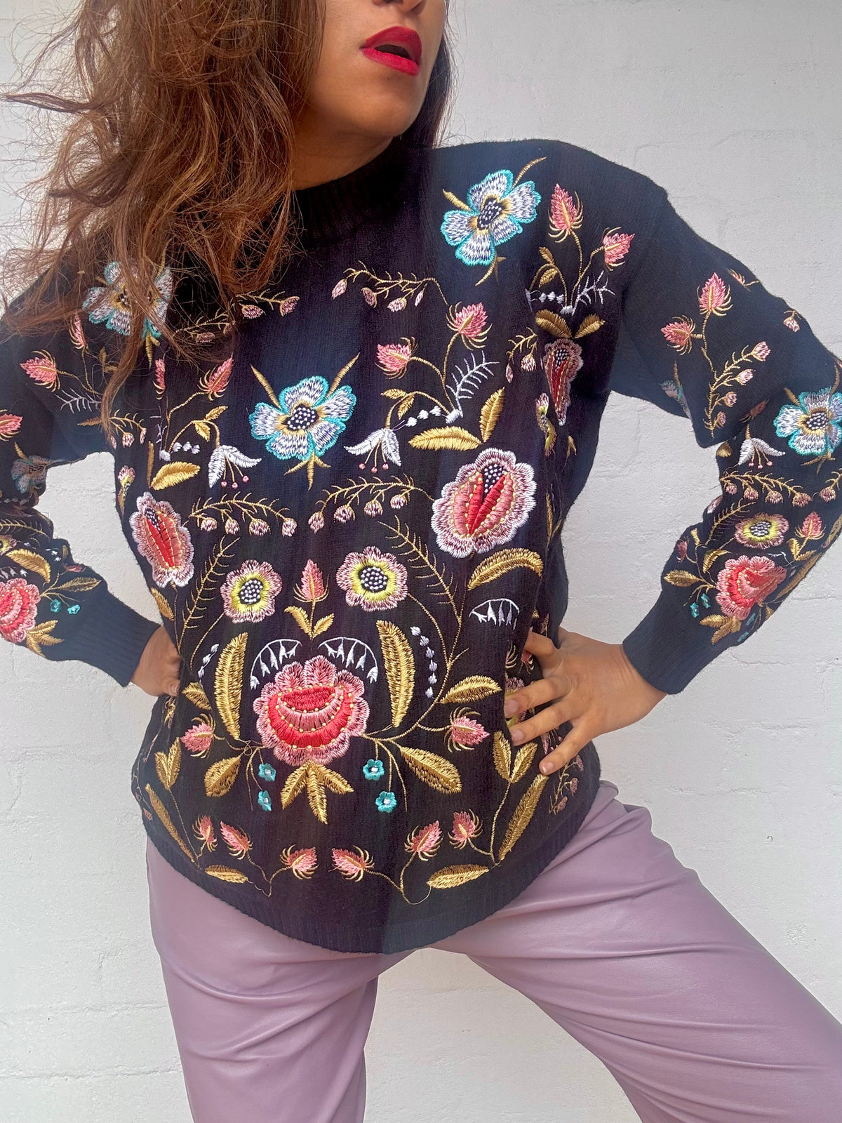Floral Embroidered Jumper