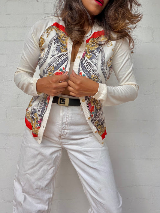 Versace Silk Knit Cardigan