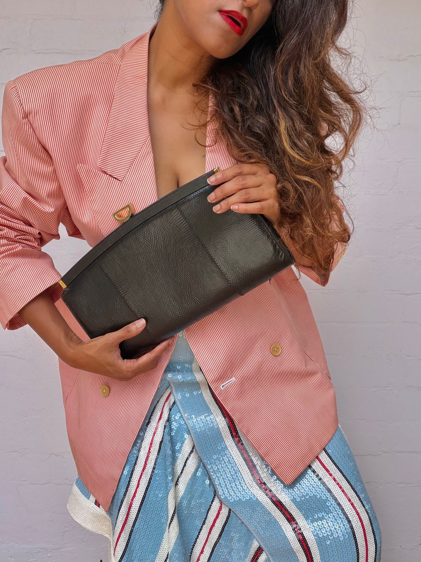 Vintage Leather Clutch - Made in Sydney
