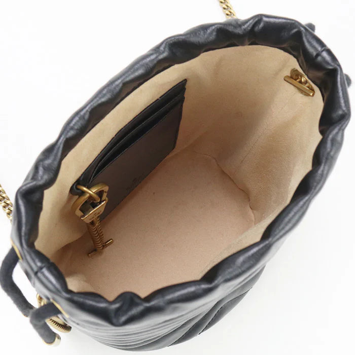 GUCCI Marmont Mini Quilted Bucket Bag