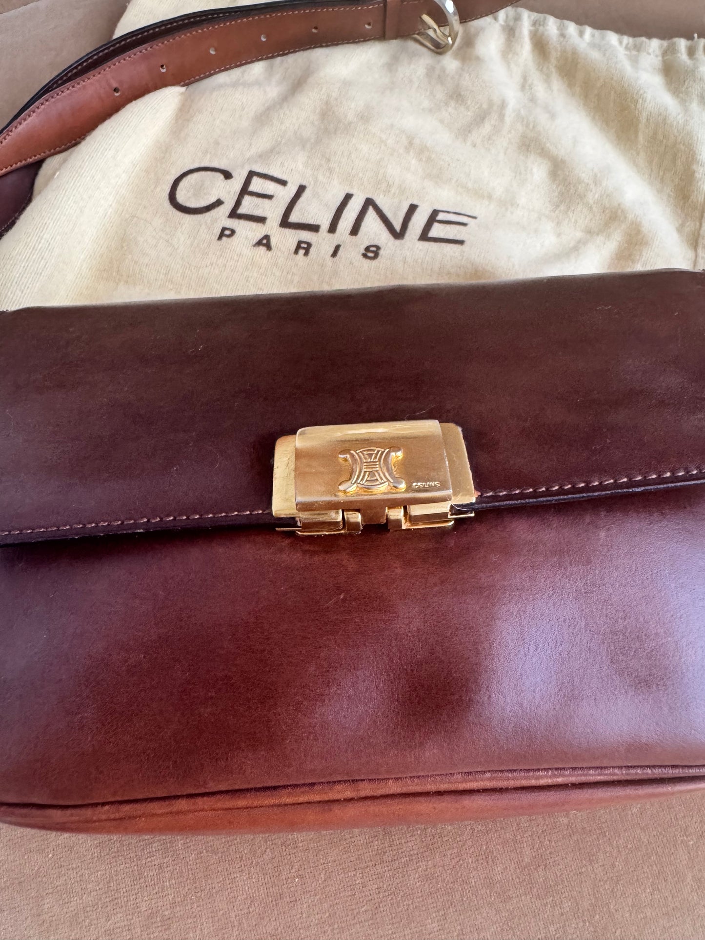 Rare Authentic Vintage Celine Triomphe Bag