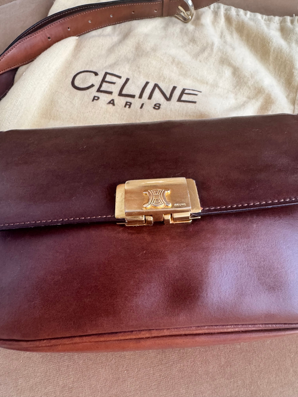 Rare Authentic Vintage Celine Triomphe Bag