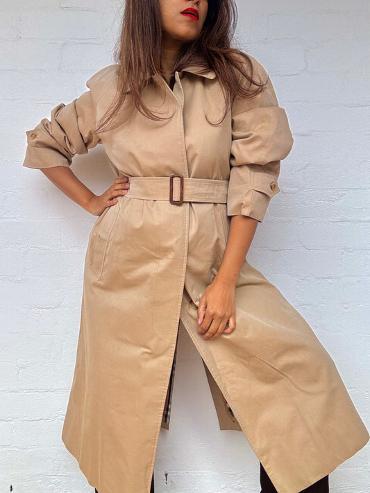 Burberry Balmacaan Trench Coat With Detachable Wool Lining - Beige