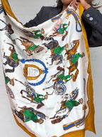 Vintage Hermès Equestrian Silk Scarf