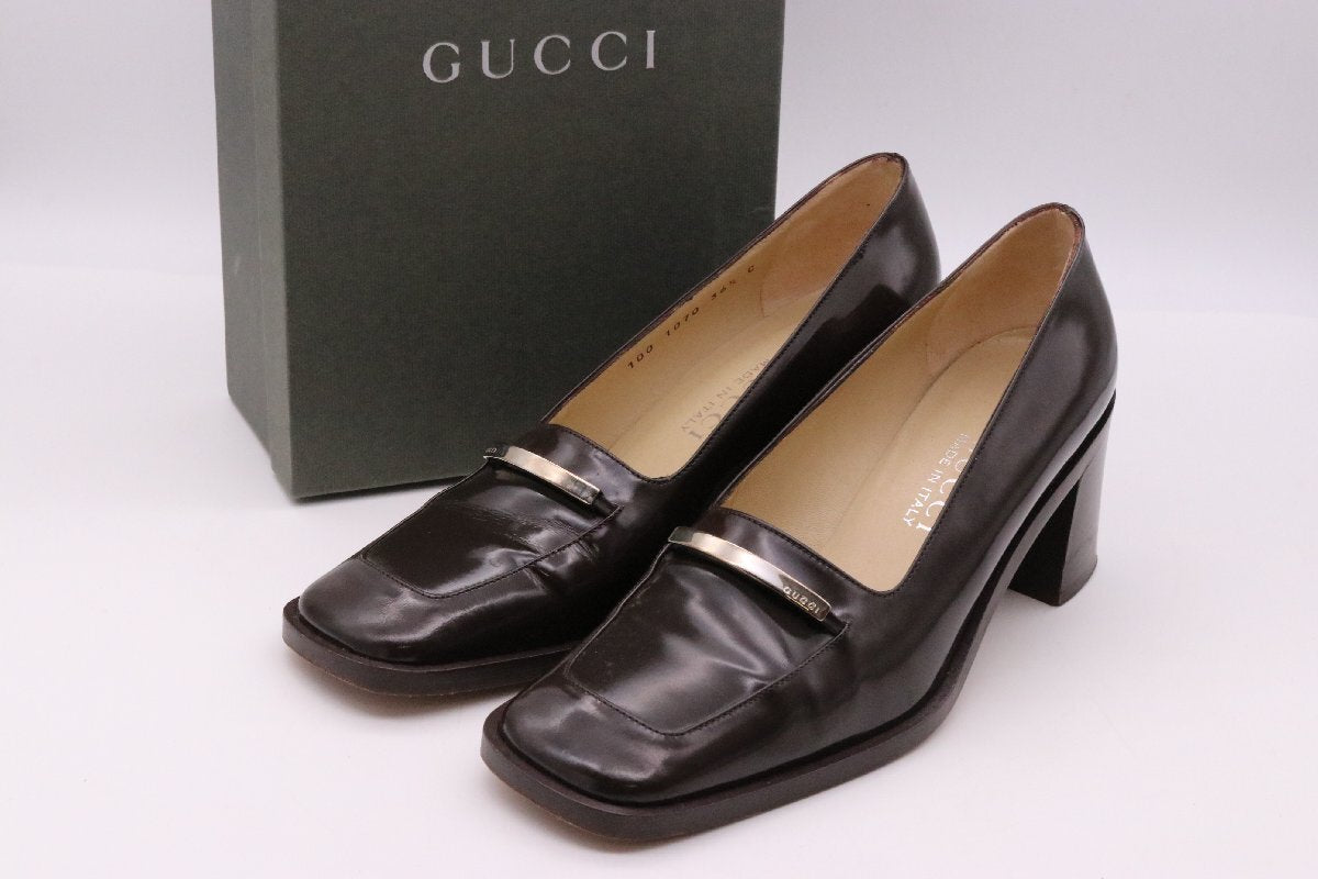 Brown Gucci Pumps with Box