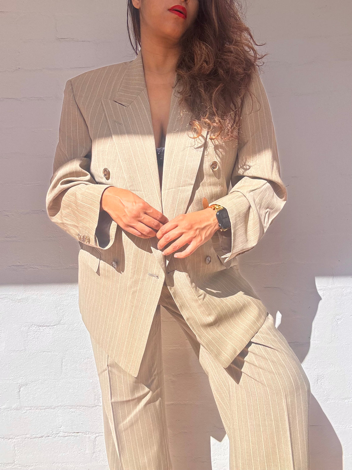 Vintage Christian Dior Double Breasted Wool Suit