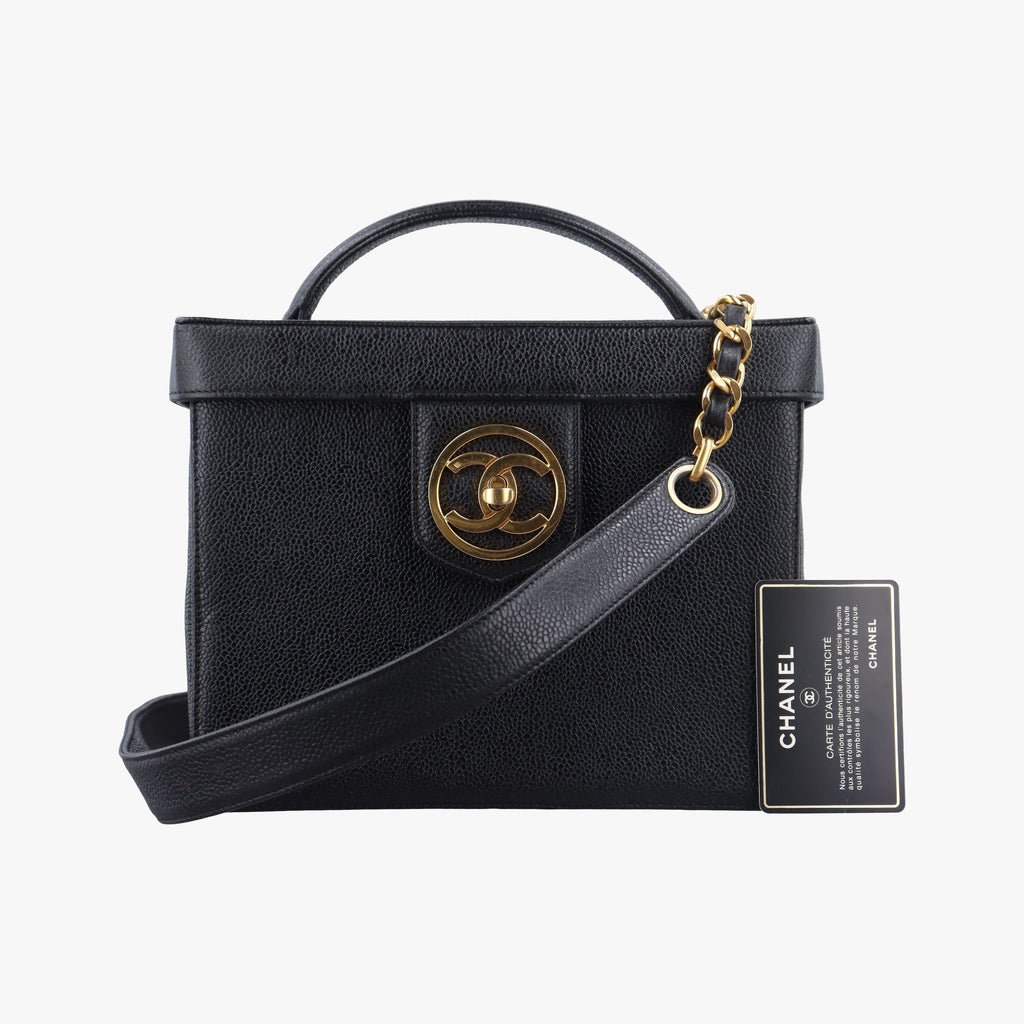Chanel CC Vanity Caviar Bag - Black