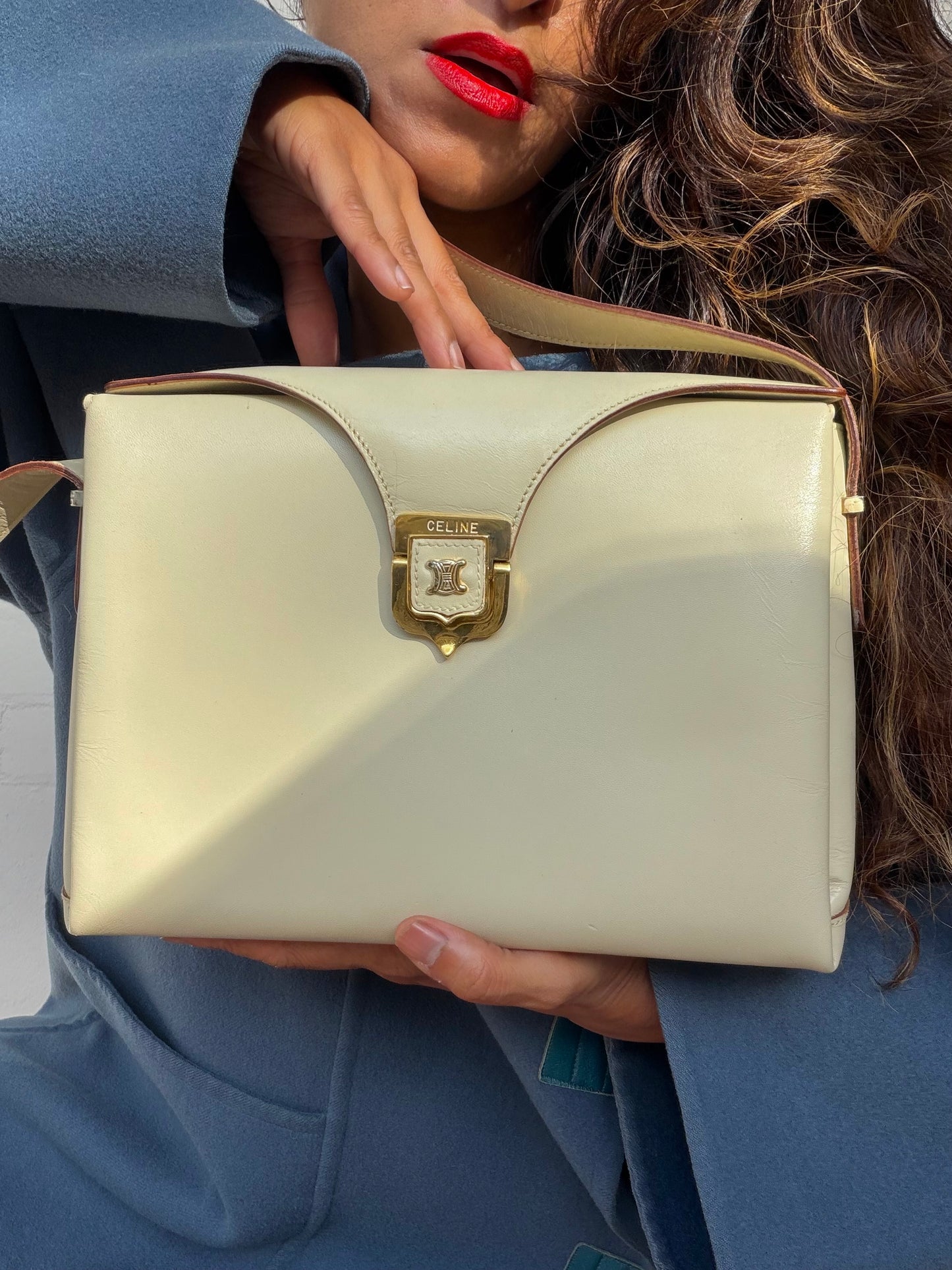Rare Authentic Vintage Celine Bag - Ivory