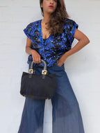 Vintage Fendi Nylon FF Mini Tote - Black