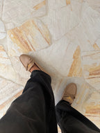 Prada Beige Leather Loafers