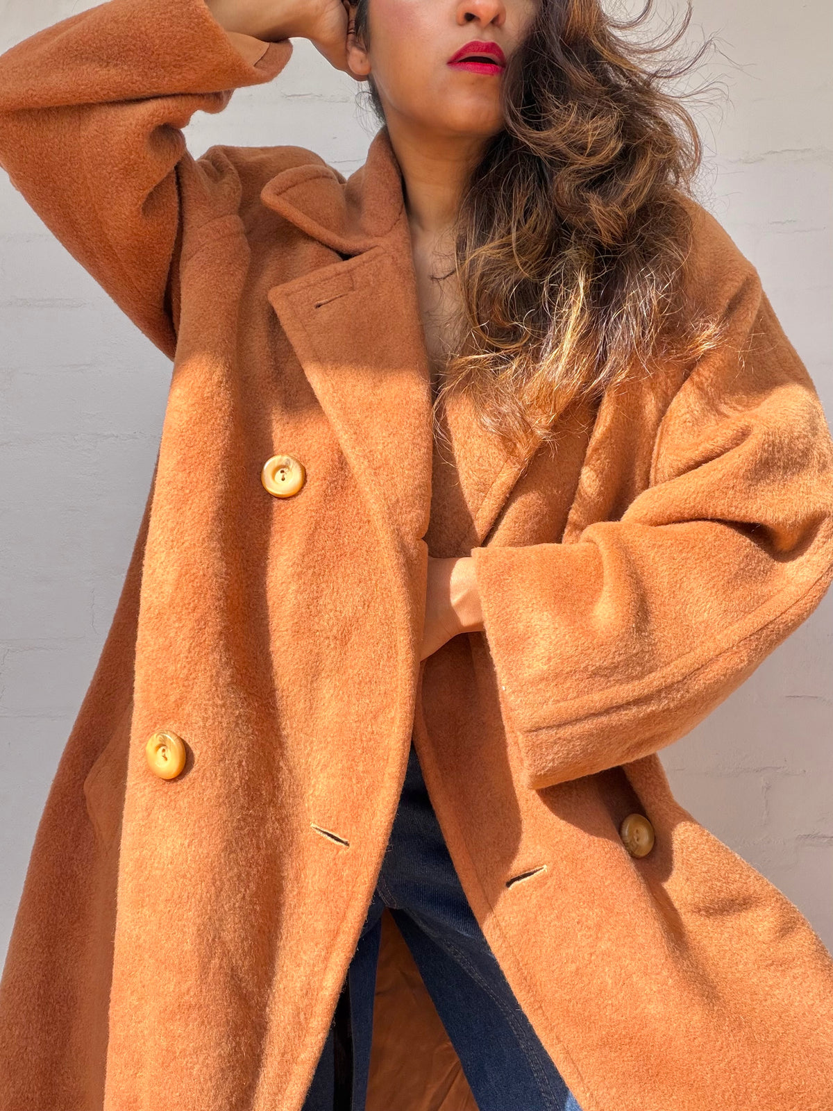 Super Rare Vintage Christian Dior Camel Coat