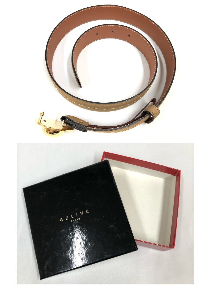 Rare CELINE Star Ball Buckle Belt