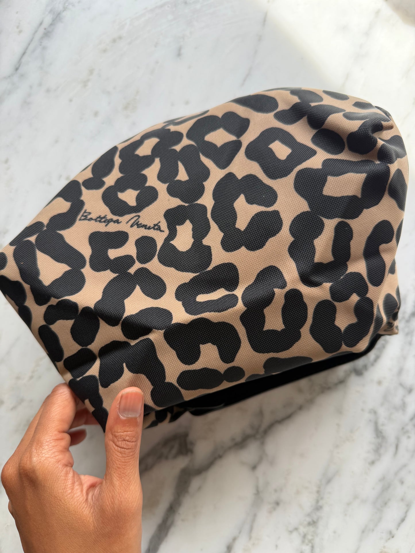 Bottega Veneta Leopard Leather Vanity Pouch