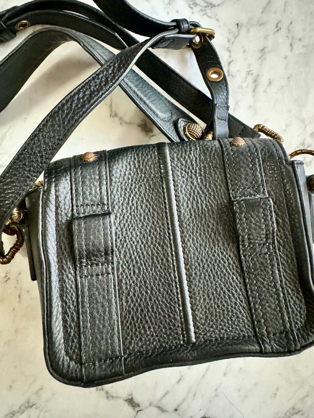 AJE Hutton Leather Crossbody Bag