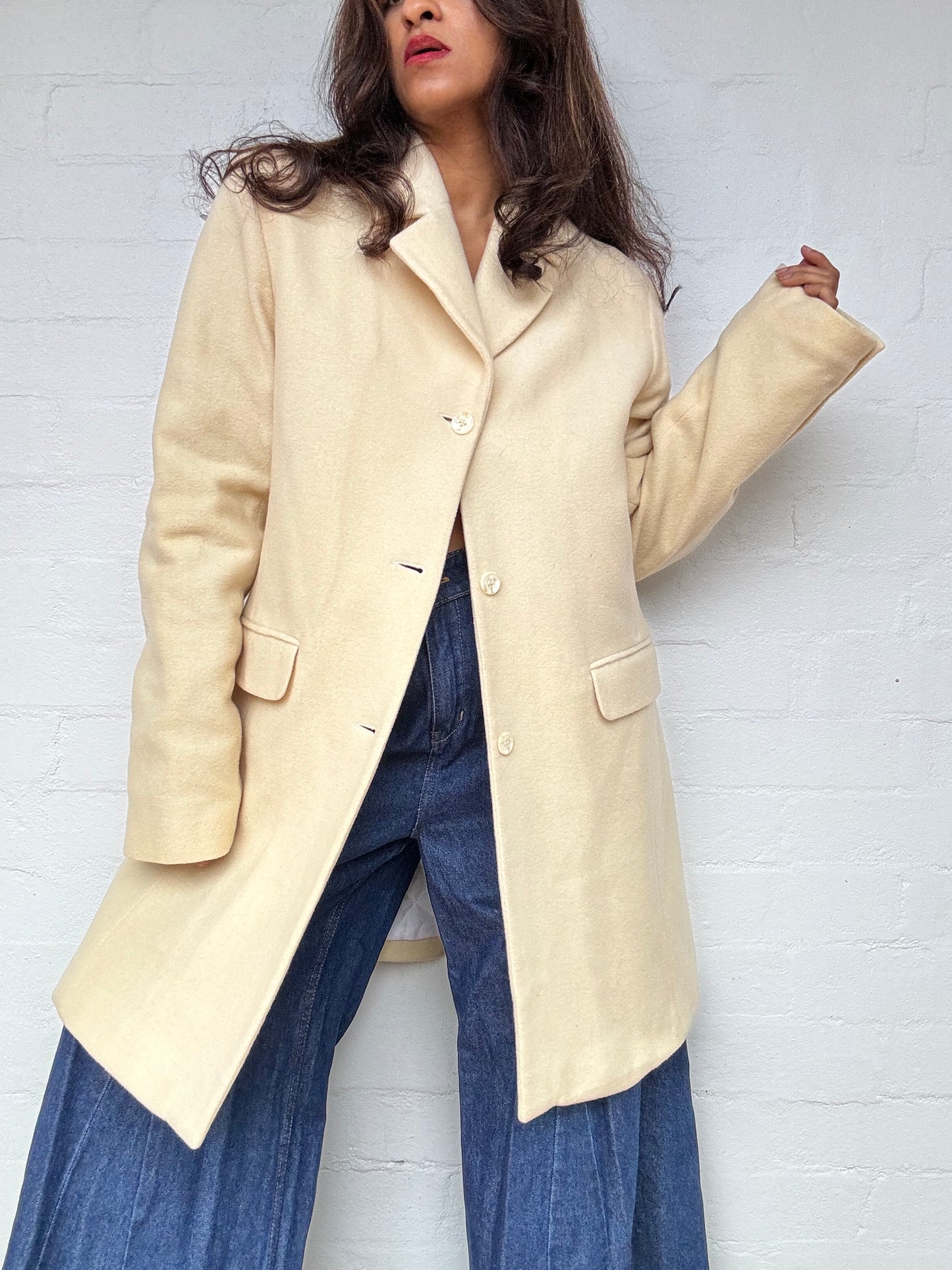 Vintage Esprit Padded Cashmere Blend Coat