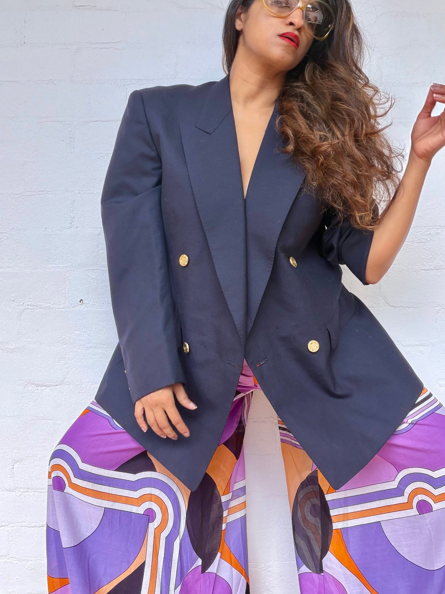 Christian Dior Double Breasted Navy Blazer