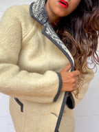 Vintage Reversible Mohair Coat -  Made in England