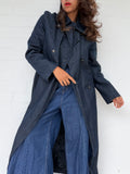 Rare Fendi Denim Long Quilted Coat