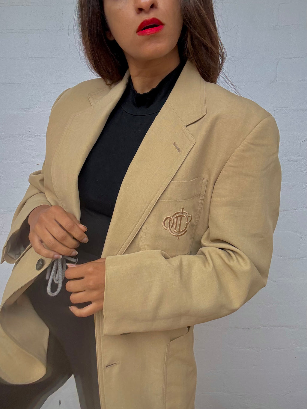 90's Vintage Dior Embroidered Blazer