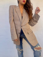Vintage Burberry’s Silk & Wool Check Blazer