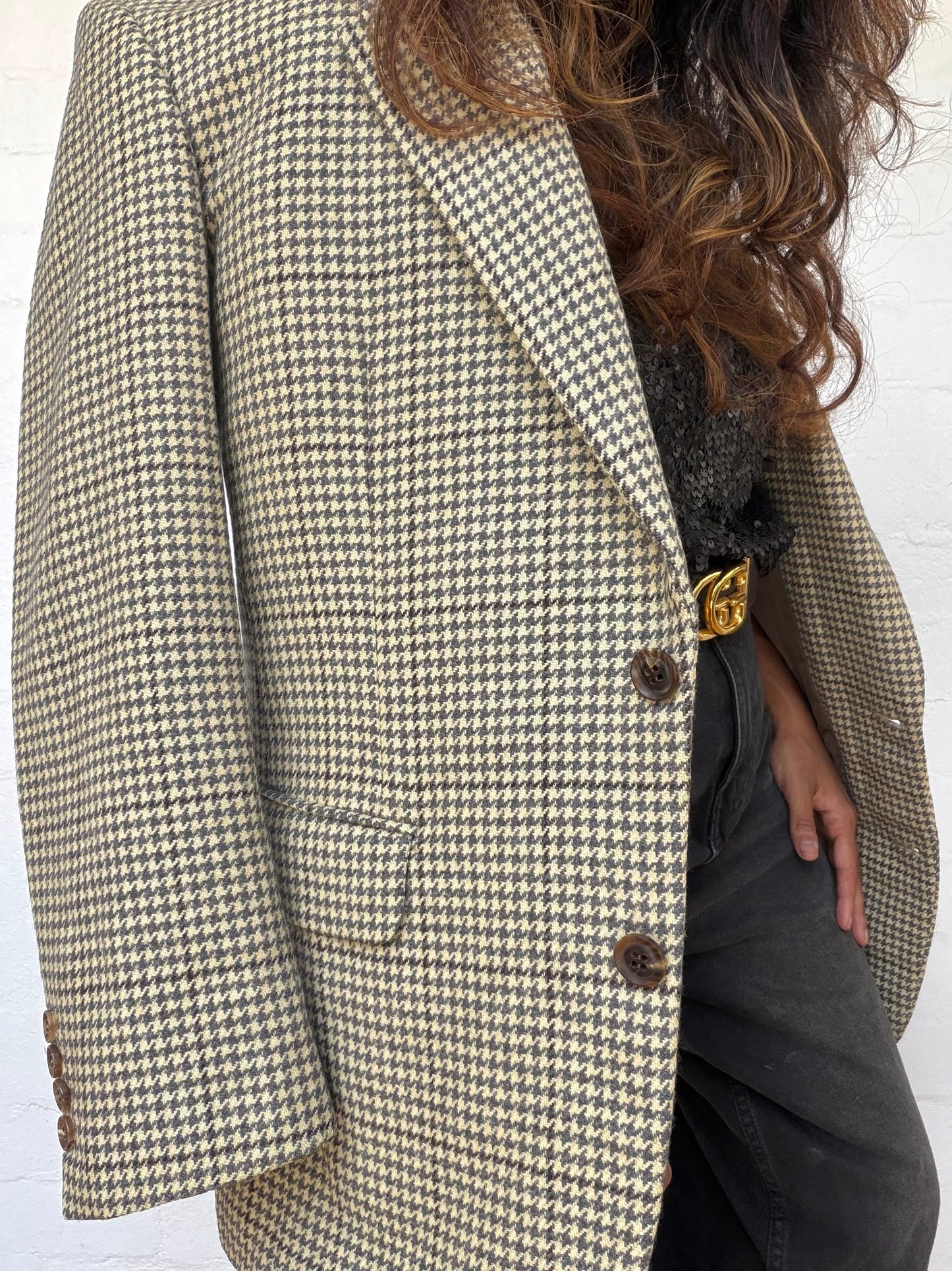 Vintage Christian Dior Houndstooth Blazer