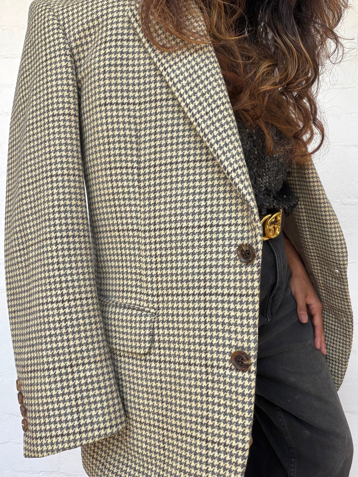 Vintage Christian Dior Houndstooth Blazer
