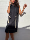 Lee Mathews Navy Denim Dress