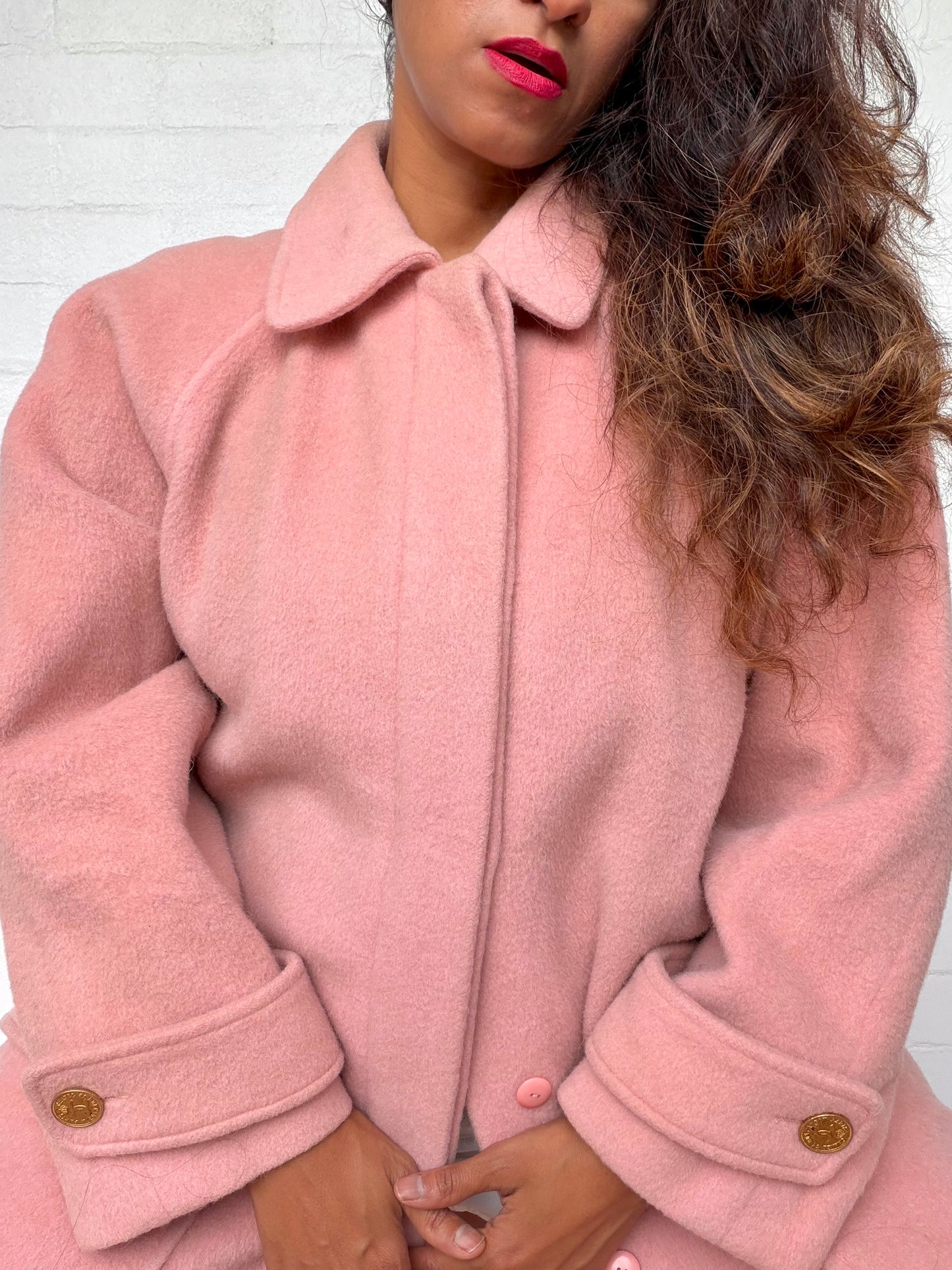 Rare Vintage Chanel Wool Coat - Blush Pink