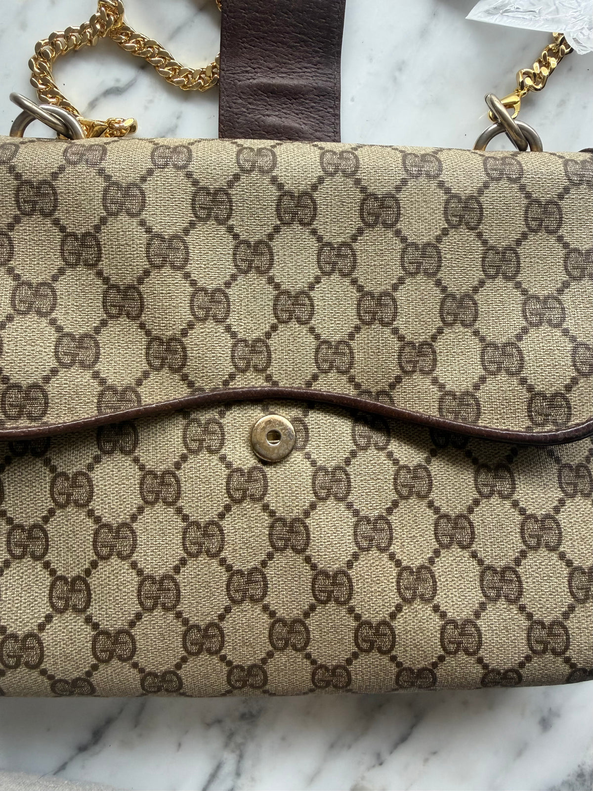Vintage Gucci Monogram Crossbody Bag