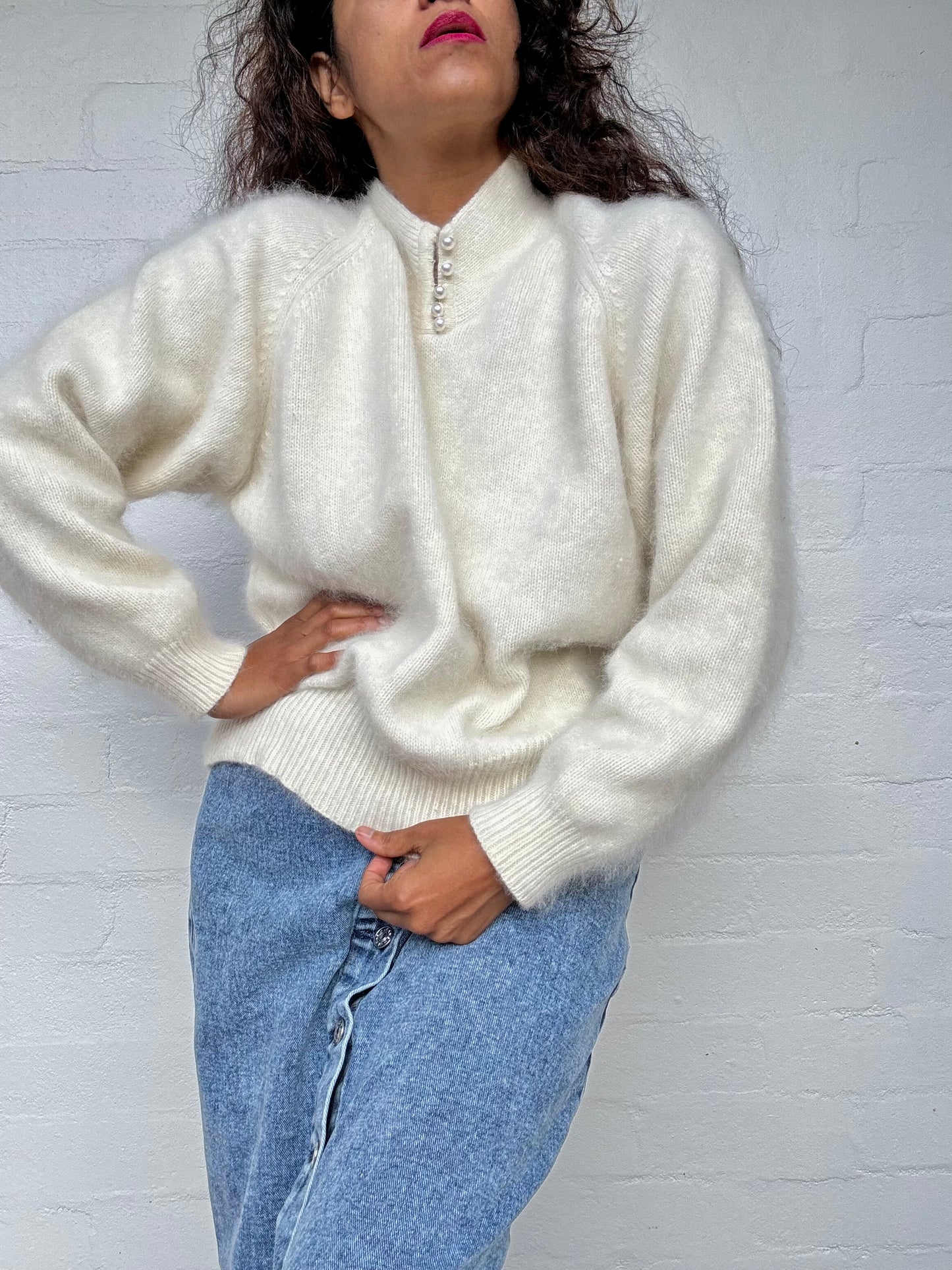 Vintage Angora Knit Sweater