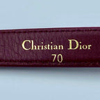 Vintage Christian Dior Bordeaux Leather Belt