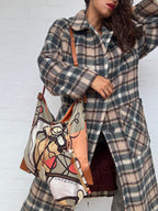 Hermès Multicolor Gold Silk City Bag