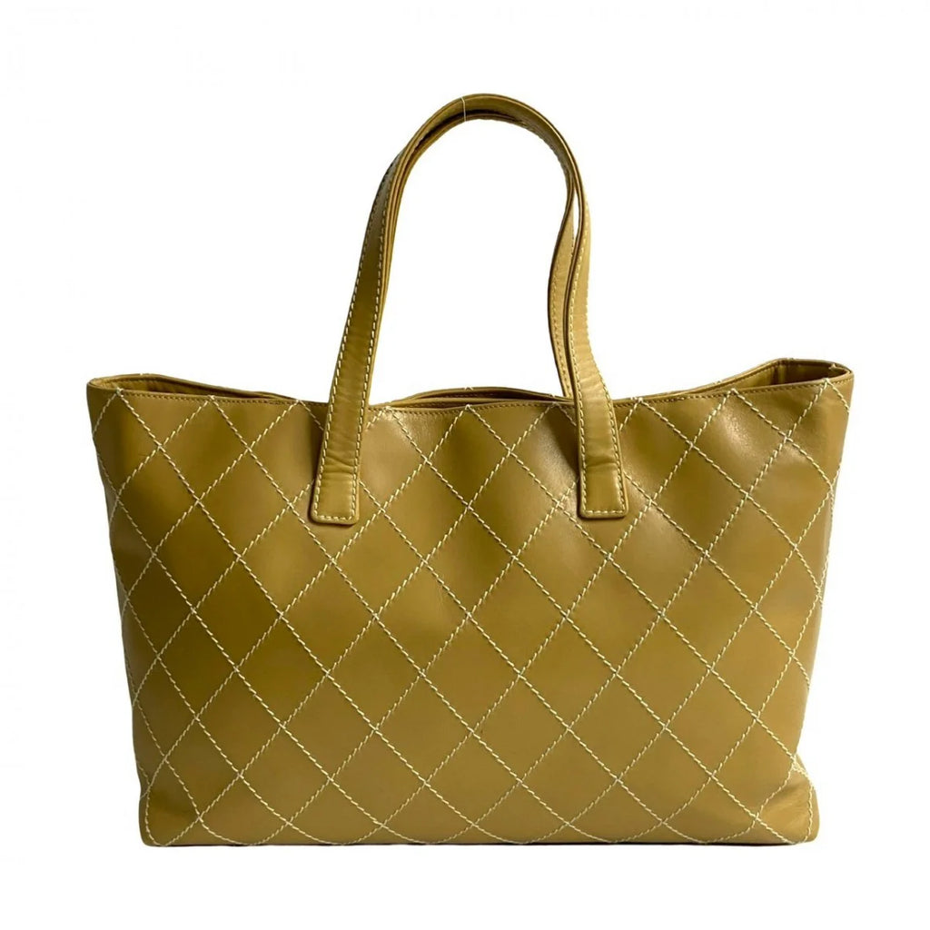 Chanel COCO Mark Wild stitch Tote Bag - Tan