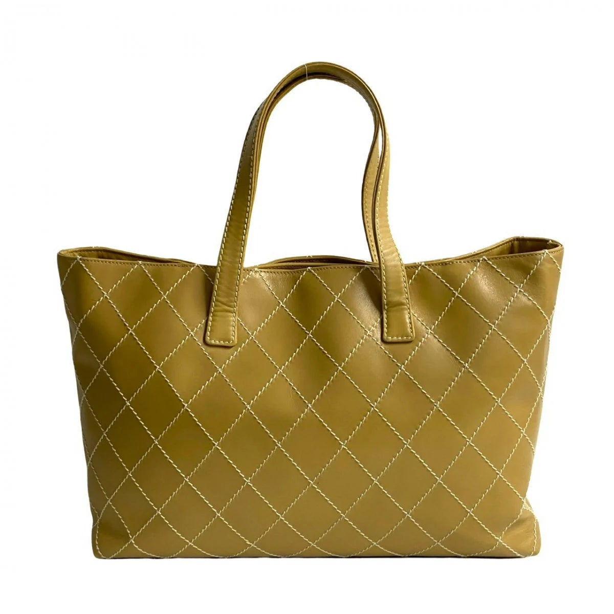 Chanel COCO Mark Wild stitch Tote Bag - Tan