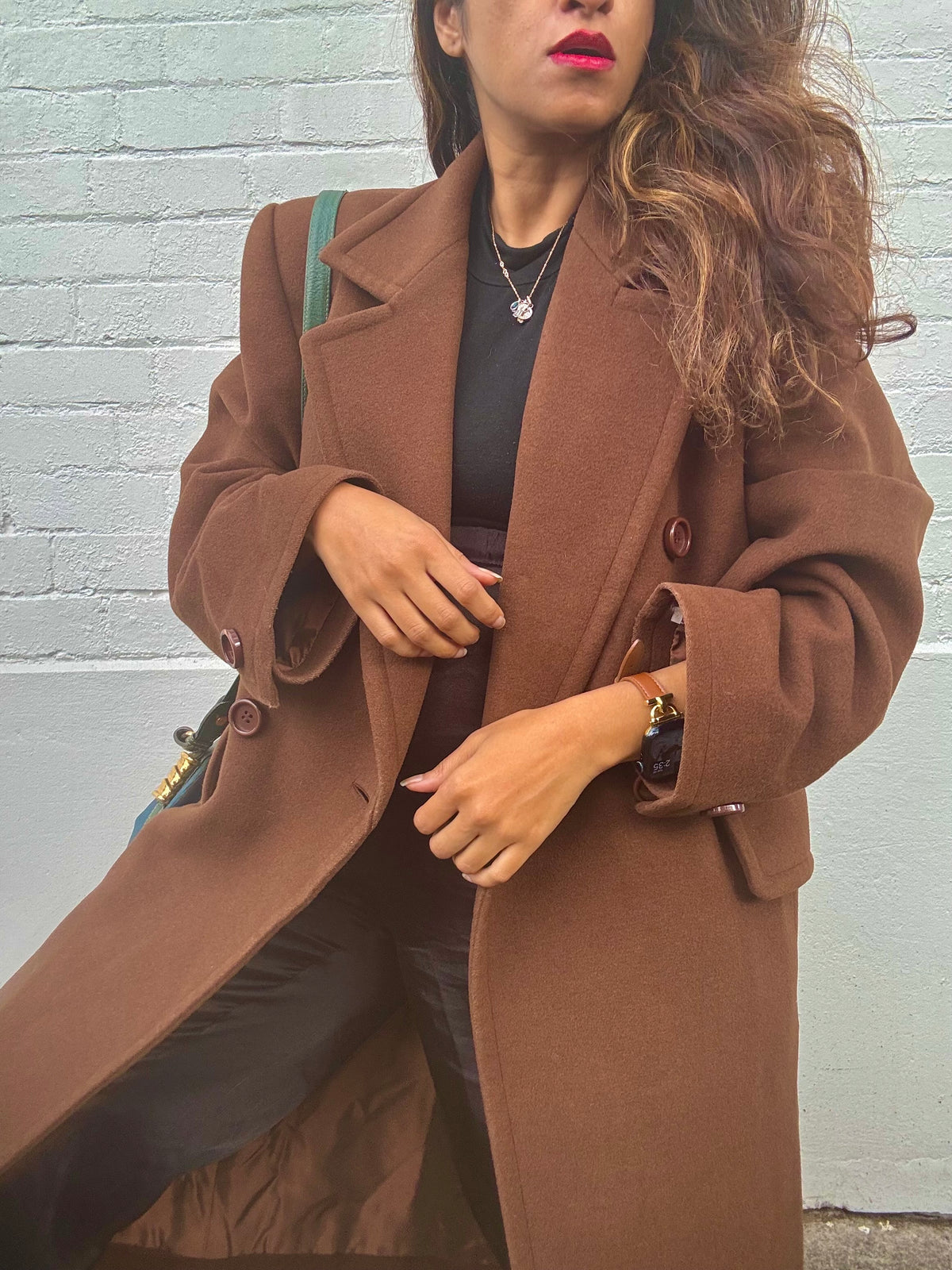 Vintage YVES SAINT LAURENT Double Breasted Long Coat