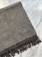 Vintage Christian Dior Wool Scarf - Grey