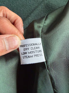 Vintage Wool Double-Breasted Maxi Coat - Forest Green