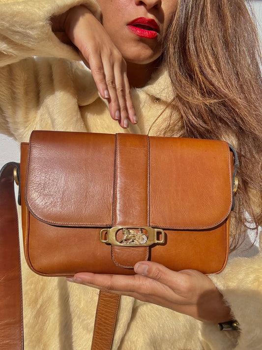 Vintage Celine Horse Carriage Bag - Brown